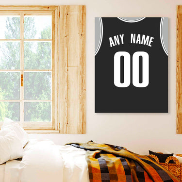 Brooklyn Jersey Custom Canvas Print Wall Art for Boy Girl Men Women Basketball Personalized Canvas Art